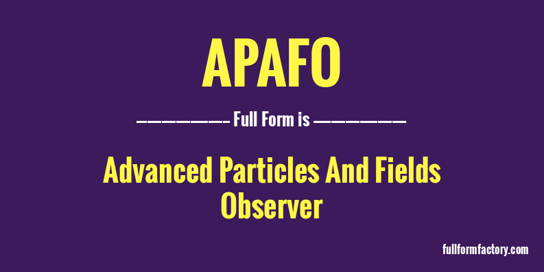 apafo-full-form