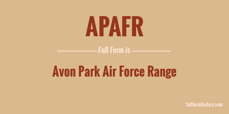apafr-full-form