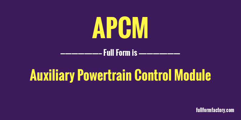apcm-full-form
