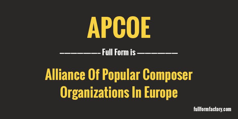 apcoe-full-form
