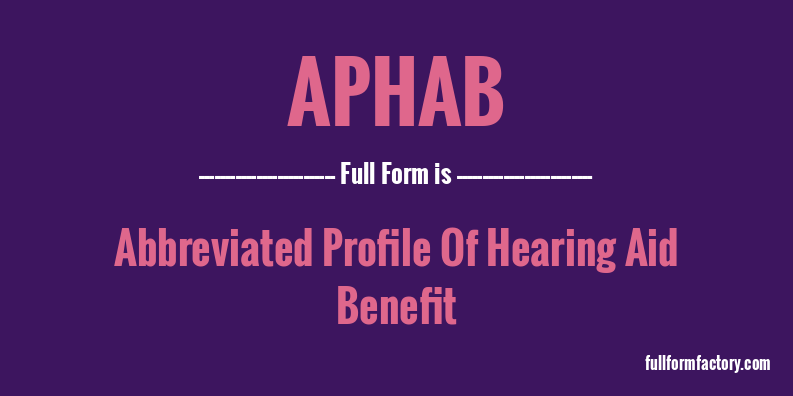 aphab-full-form
