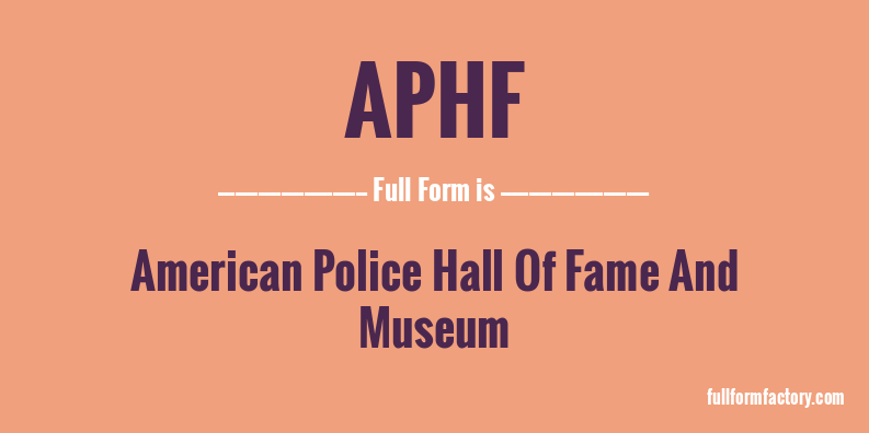 aphf-full-form