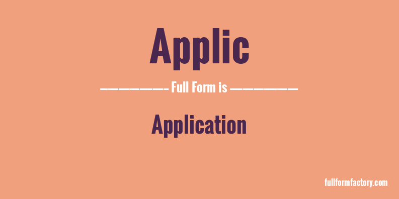 applic-full-form