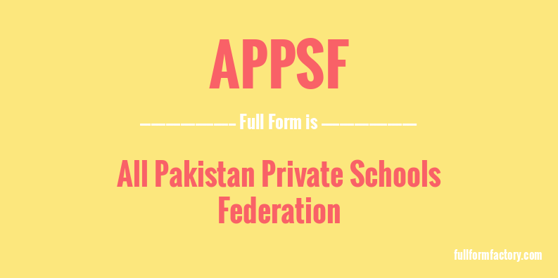 appsf-full-form
