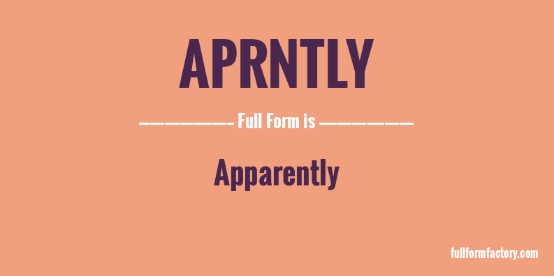 aprntly-full-form
