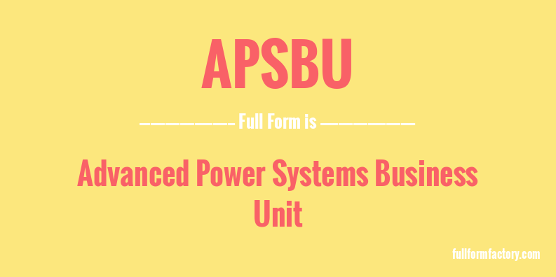 apsbu-full-form