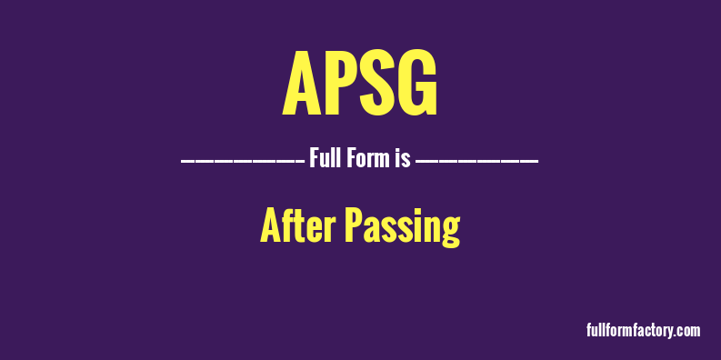 apsg-full-form