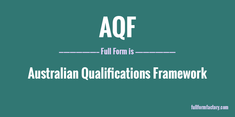 aqf-full-form