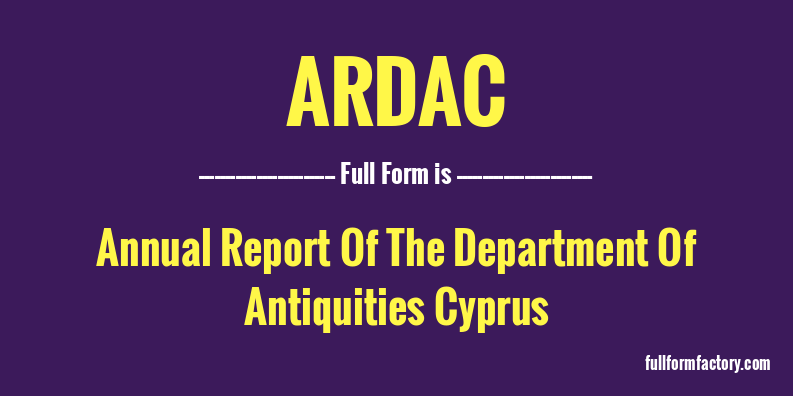 ardac-full-form