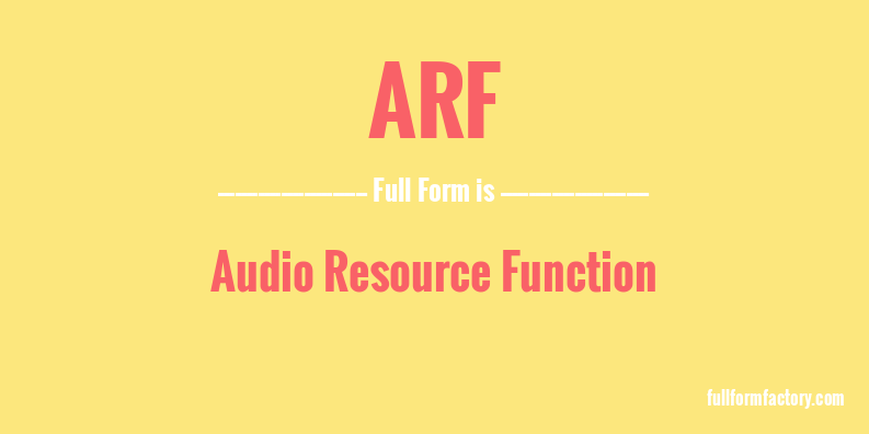 arf-full-form