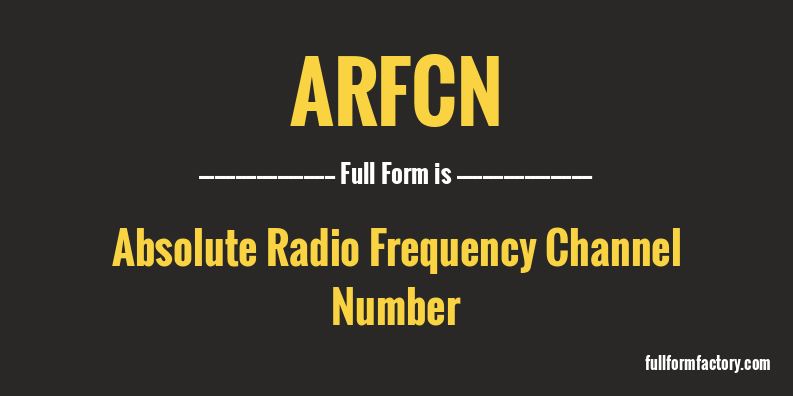 arfcn-full-form