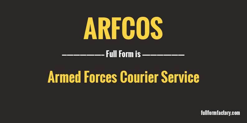 arfcos-full-form