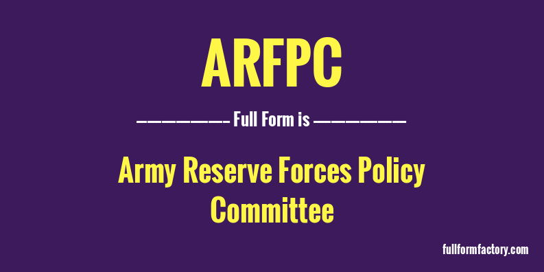 arfpc-full-form