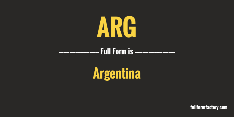 arg-full-form
