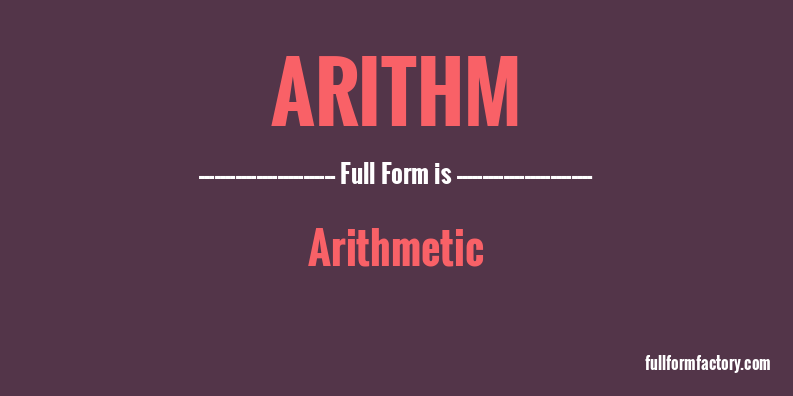 arithm-full-form
