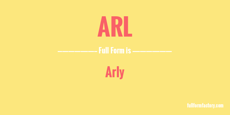 arl-full-form