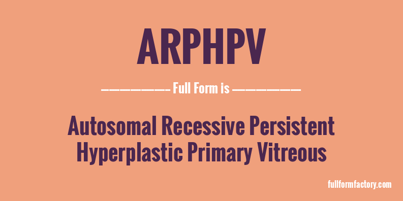 arphpv-full-form