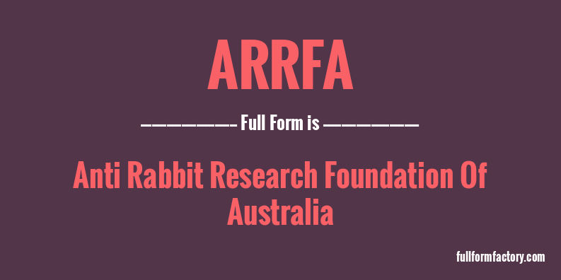 arrfa-full-form