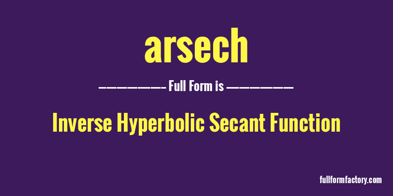 arsech-full-form