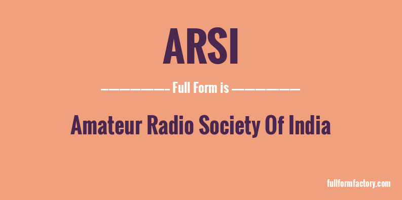 arsi-full-form