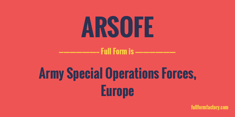 arsofe-full-form