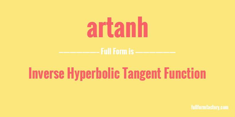 artanh-full-form