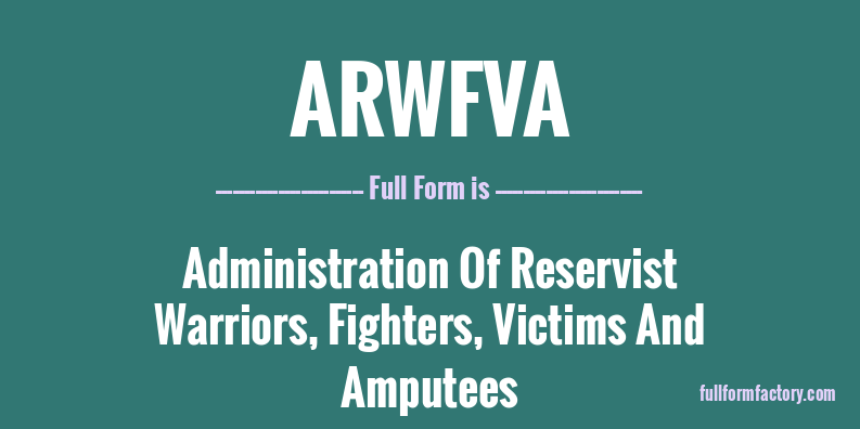 arwfva-full-form