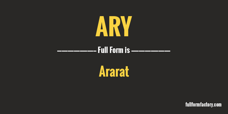ary-full-form