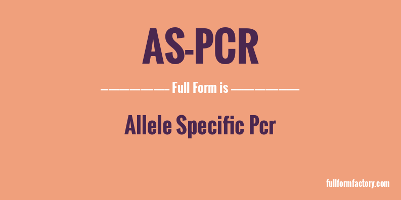 as-pcr-full-form