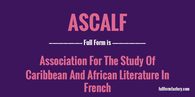 ascalf-full-form
