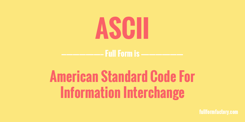 ascii-full-form