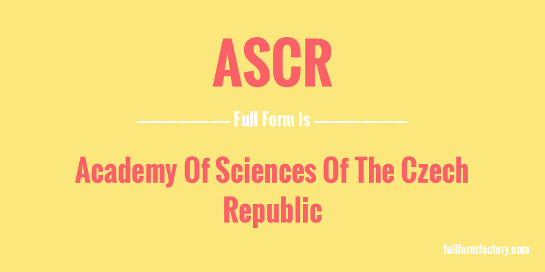 ascr-full-form