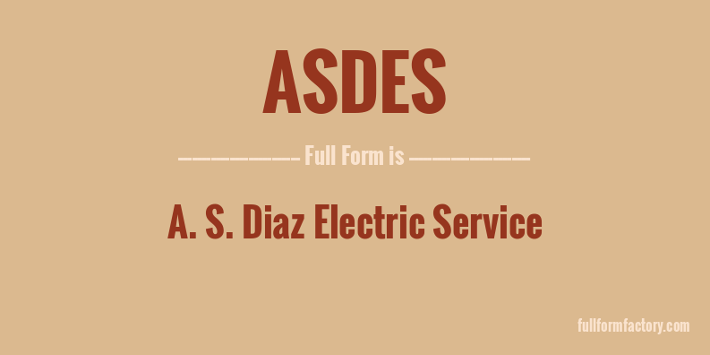 asdes-full-form