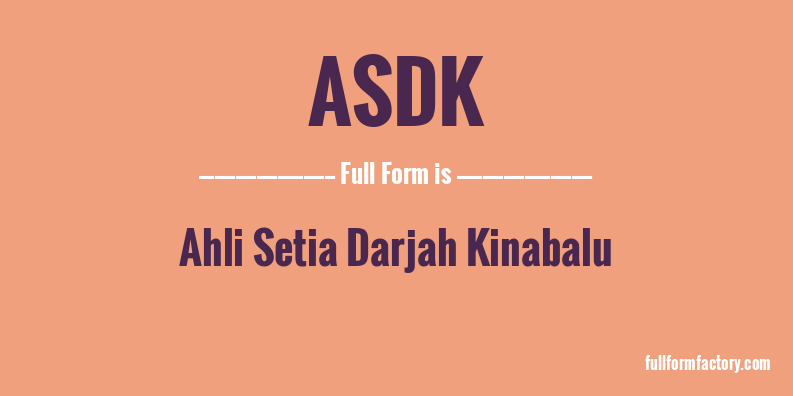 asdk-full-form