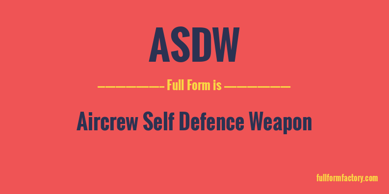 asdw-full-form