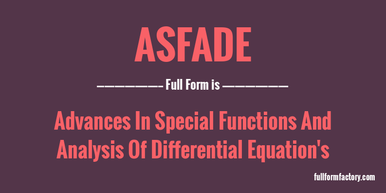 asfade-full-form