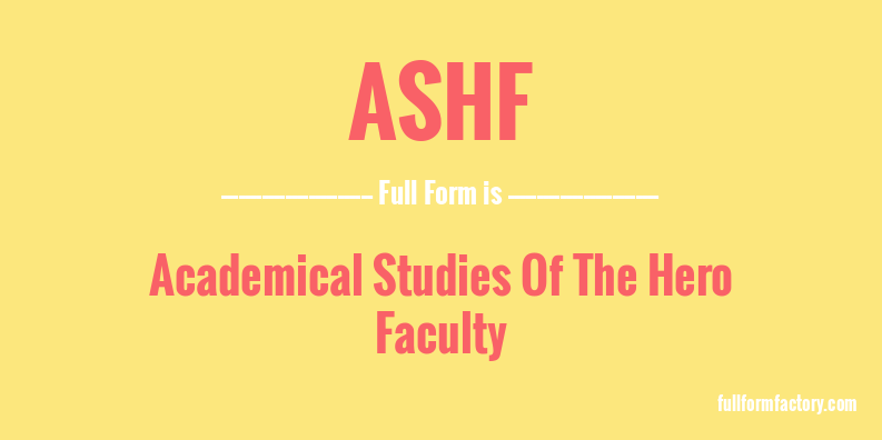 ashf-full-form