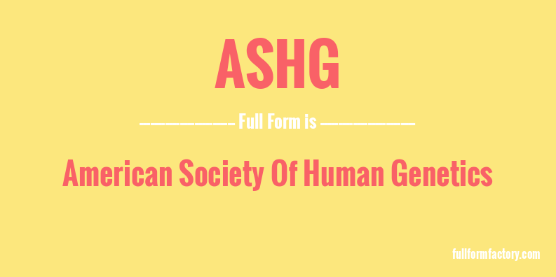 ashg-full-form