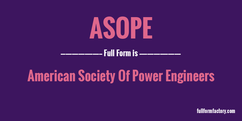 asope-full-form
