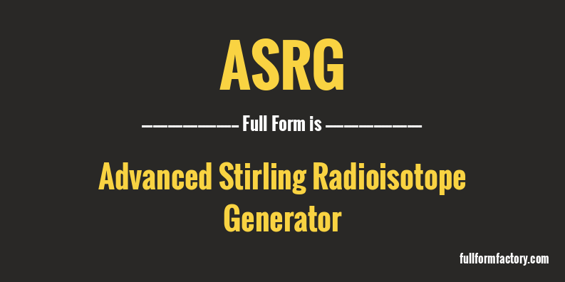 asrg-full-form