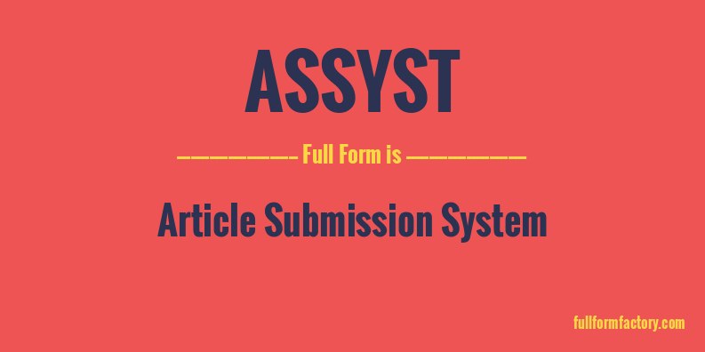 assyst-full-form