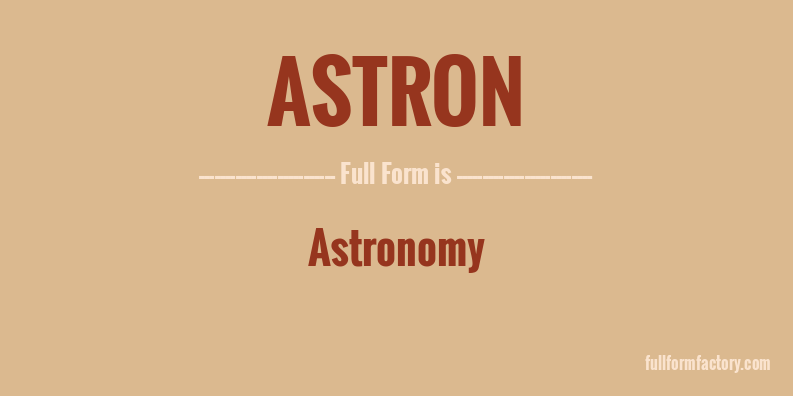 astron-full-form