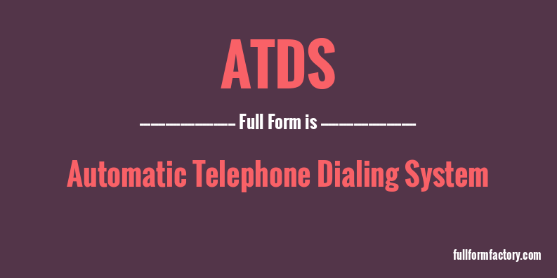 atds-full-form