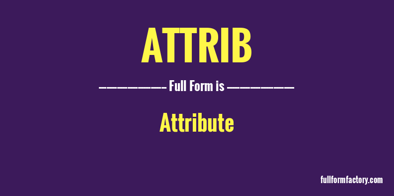 attrib-full-form