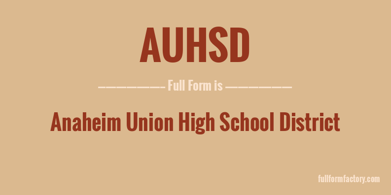auhsd-full-form