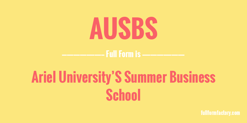 ausbs-full-form