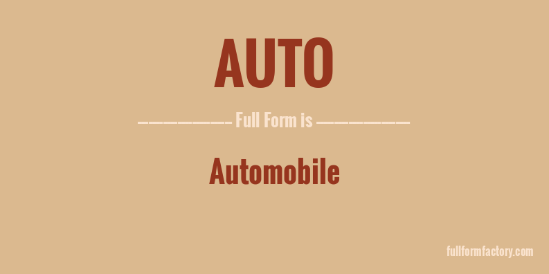 auto-full-form