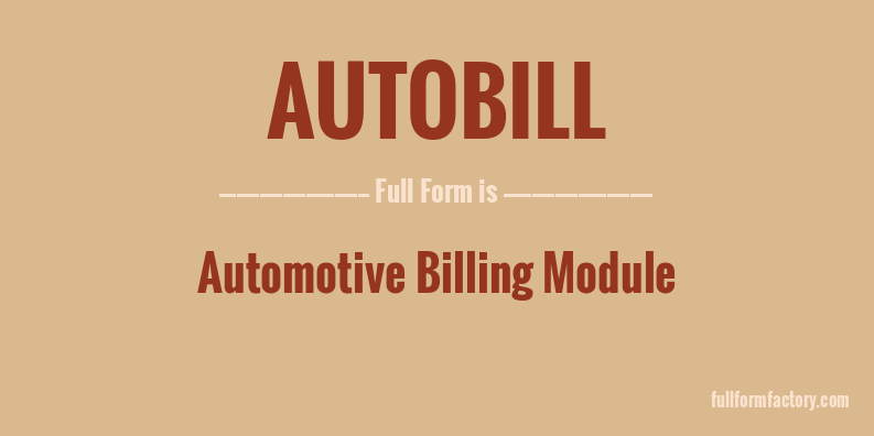 autobill-full-form