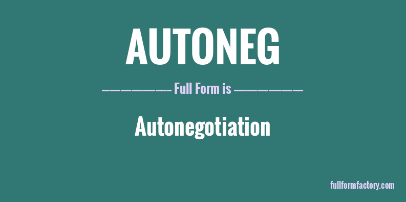autoneg-full-form