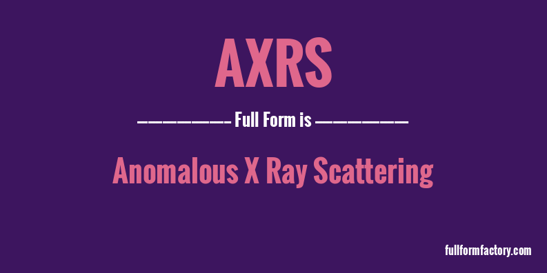 axrs-full-form